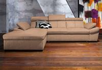 exxpo - sofa fashion Hoekbank Salerno inclusief verstelbare hoofdsteun en verstelbare armleuning, naar keuze met slaapfunctie