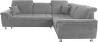 Domo Collection Ecksofa Franzi, wahlweise mit Kopfteilverstellung (dann Breite: 275 cm), optional mit Bettfunktion, inklusive Zierkissen