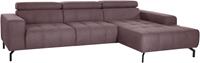 Domo Collection Ecksofa Cunelli, inklusive 6-fach verstellbarer Kopfteilverstellung