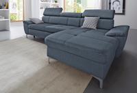exxpo - sofa fashion Hoekbank Azzano, L-vorm naar keuze met slaapfunctie en bedkist