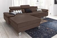 Exxpo - Sofa Fashion Ecksofa, mit Kopf- bzw. Rückenverstellung, wahlweise mit Bettfunktion und Bettkasten