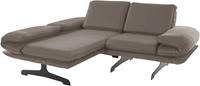 Domo Collection Ecksofa New York, wahlweise mit Arm- und Rückenfunktion, mit Kufenfüßen aus Metall