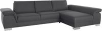 Domo Collection Ecksofa Caleri, wahlweise mit Armlehnfunktion