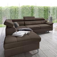 Exxpo - Sofa Fashion Ecksofa, mit Kopf- bzw. Rückenverstellung, wahlweise mit Bettfunktion und Bettkasten