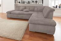 Domo Collection Ecksofa NMoric, Ottomane, wahlweise mit Bettfunktion und Armlehnenverstellung