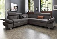 Exxpo - Sofa Fashion Ecksofa, inklusive Kopfteil- und Armteilverstellung, wahlweise mit Bettfunktion und Bettkasten