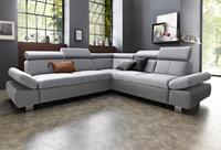 Exxpo - Sofa Fashion Ecksofa, inklusive Kopfteil- und Armteilverstellung, wahlweise mit Bettfunktion und Bettkasten