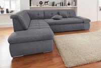 Domo Collection Ecksofa NMoric, Ottomane, wahlweise mit Bettfunktion und Armlehnenverstellung