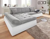 Domo Collection Ecksofa PB Moric, im XXL-Format, wahlweise mit Bettfunktion und Armteilverstellung, frei im Raum stellbar