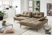 Exxpo - Sofa Fashion Ecksofa, Inklusive Sitztiefenverstellung, Armlehnenverstellung, Metallfüße