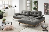 exxpo - sofa fashion Hoekbank Inclusief zitdiepteverstelling, verstelbare armleuning, metalen poten