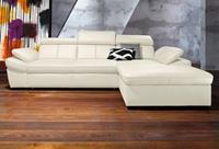 Exxpo - sofa fashion Ecksofa, inklusive Kopfteil- und Armteilverstellung, wahlweise mit Bettfunktion