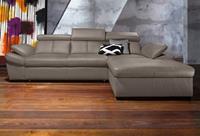 Exxpo - sofa fashion Ecksofa, inklusive Kopfteil- und Armteilverstellung, wahlweise mit Bettfunktion