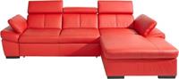 Exxpo - sofa fashion Ecksofa, inklusive Kopfteil- und Armteilverstellung, wahlweise mit Bettfunktion