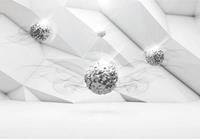 Consalnet Papierbehang Zilverbollen in verschillende maten