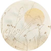 Komar Fototapete »Roseau«, glatt, Comic, botanisch, (Packung, 1 St), 125 x 125 cm