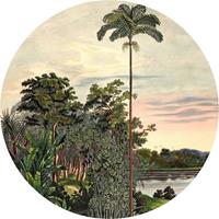 Komar Fototapete »Vintage Landscape«, glatt, Comic, botanisch, (Packung, 1 St), 125 x 125 cm