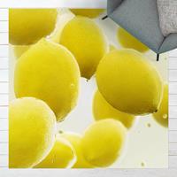 Bilderwelten Vinyl-Teppich - Zitronen im Wasser - Quadrat 1:1 