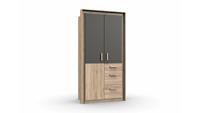 Stylefy Karla Kleiderschrank II Sanremo Eiche Graphit