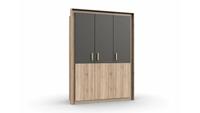 Stylefy Karla Kleiderschrank III Sanremo Eiche Graphit