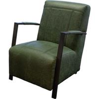 HomingXL Industriële fauteuil Rosetta | Lederlook Missouri groen 10 | 64 cm breed