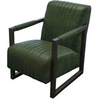 HomingXL Industriële fauteuil Capri | Lederlook Missouri groen 10 | 59 cm breed