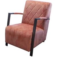 HomingXL Industriële fauteuil Isabella | velours Adore roze 166 | 65 cm breed
