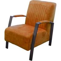 HomingXL Industriële fauteuil Giulietta | velours Adore cognac 28 | 61 cm breed