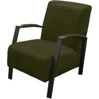 HomingXL Industriële fauteuil Giulietta | leer Colorado groen 08 | 61 cm breed