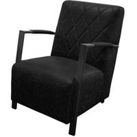 HomingXL Industriële fauteuil Isabella | leer Colorado antraciet 01 | 65 cm breed