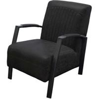 HomingXL Industriële fauteuil Giulietta | leer Colorado antraciet 01 | 61 cm breed