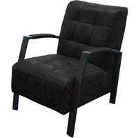 HomingXL Industriële fauteuil Elba | leer Colorado antraciet 01 | 61 cm breed