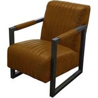 HomingXL Industriële fauteuil Capri | leer Colorado cognac 03 | 59 cm breed
