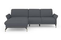 Sit&More Ecksofa Fashion, wahlweise mit Kopfteilverstellung und Vorziehsitz, motorisch, mit satinierten Nickelfüßen