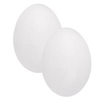 8x stuks piepschuim grote paas eieren hobby vorm tweedelig 20 cm -