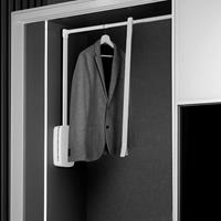 EMUCA Kleiderlift für Garderoben Sling, 450 - 600, Titanium, Stahl und Kunststoff - Titanium