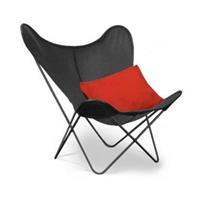 Hardoy Chair mit Segeltuch-Bezug schwarz Sessel  Gestellfarbe: schwarz