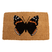 esschertdesign Fußmatte mit Schmetterlingsdruck - Kokosfaser - Esschert Design