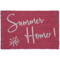 RELAXDAYS Fußmatte aus Kokosfasern, 'Summer Home' Schriftzug, 40 x 60 cm, für drinnen & draußen, rutschfest, pink/weiß