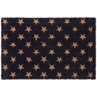 RELAXDAYS Fußmatte Kokos, Fußabtreter mit Sternen-Motiv, 40 x 60 cm, innen & außen, rutschfest & wetterfest, blau/natur