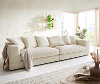 DELIFE Big-Sofa Justo 310x110 cm Strukturstoff Beige