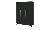 Kleiderschrank ¦ schwarz ¦ Maße (cm): B: 135 H: 193,5 T: 53  - Möbel Kraft