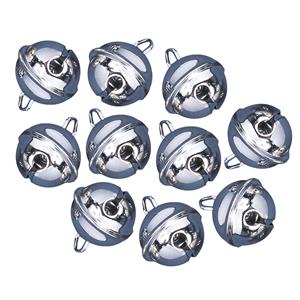 20x stuks zilveren metalen belletjes met oog 19 mm nar/clown accessoires -