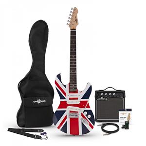 Gear4Music LA Elektrische Gitaar + Versterkerpakket Union Jack