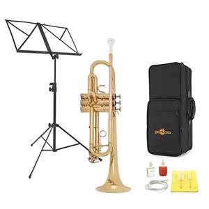 Gear4Music Deluxe Trompet van  + Accessoireset