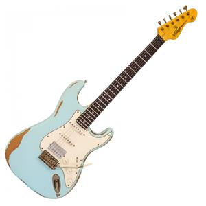 Vintage V6 HSS Icon Aged Gloss Relic Laguna Blue Electric Guitar