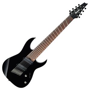 Ibanez RGMS8-BK Iron Label 8-String Multi-Scale Electric Guitar