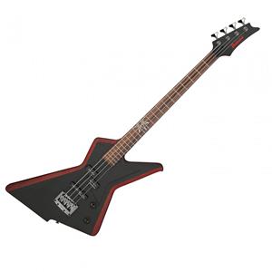 Ibanez MDB5 Mike D'Antonio Signature Oxblood Weathered Black Electric Bass Guitar with Soft Case