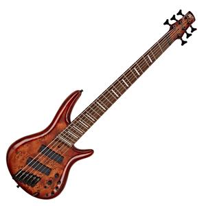 Ibanez SRMS806 Brown Topaz Burst 6-String Electric Bass Guitar