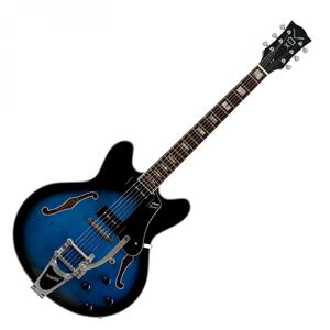 VOX Bobcat V90 Bigsby Sapphire Blue Semi-Acoustic Guitar